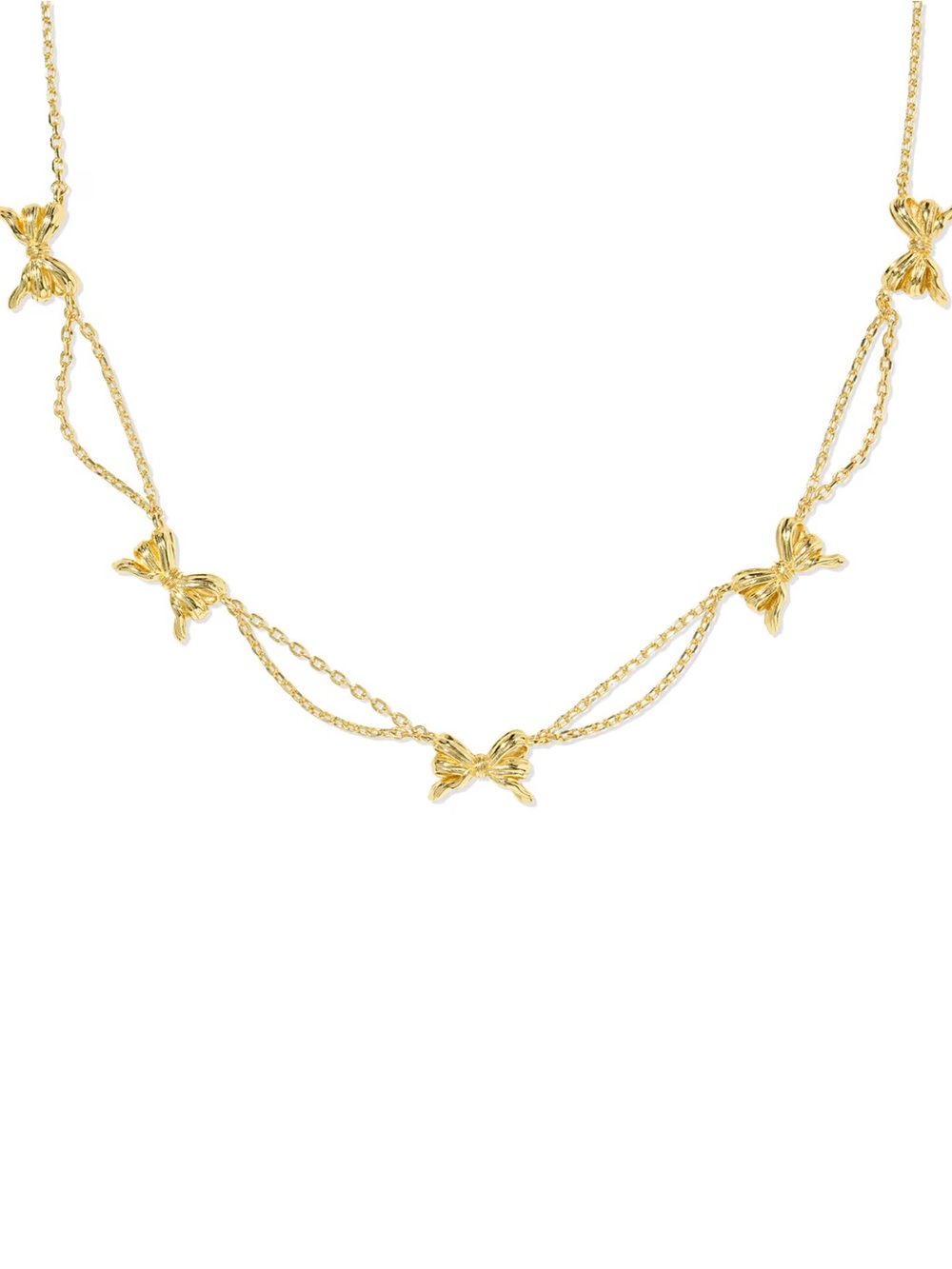 Kendra Scott Gold Bow Station Necklace